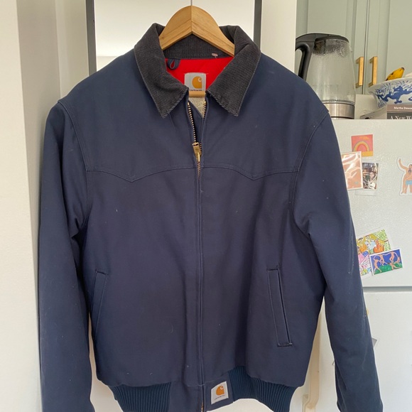 Thermal Carhartt Navy Work Jacket - Picture 1 of 2
